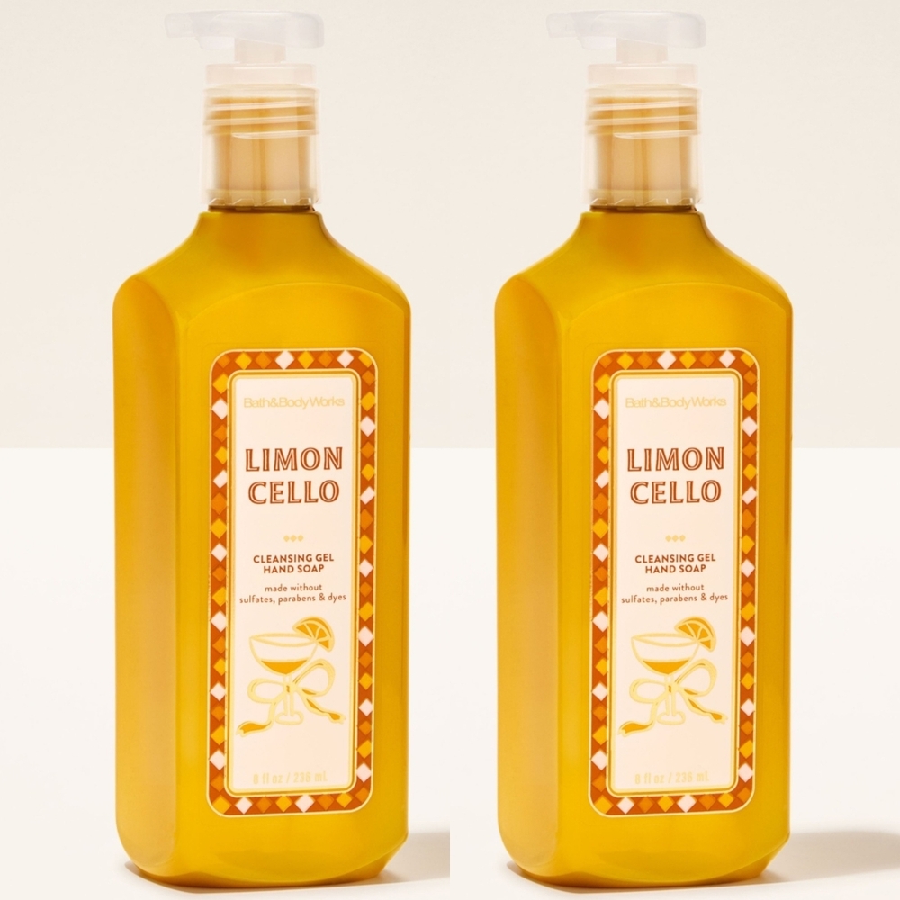 Bath & Body Works Limoncello Cleansing Gel Hand Soap Set of 2 NEW Rare